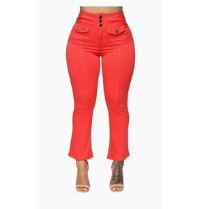 NWT Fashion Nova Love On The Brain High Rise Red Jeans  Women's Size 3